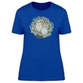 thumbnail image 1 of Small Glossy Rabbits Wreath T-Shirt Women -Image by Shutterstock, Female Large, 1 of 2