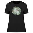 thumbnail image 1 of Small Glossy Rabbits Wreath T-Shirt Women -Image by Shutterstock, Female Medium, 1 of 2