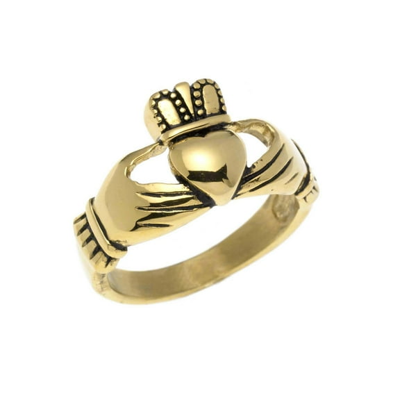 Small Gold Claddagh Ring - Irish Celtic Symbol of Love, Loyalty & Friendship size 5