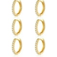 Small Gold Huggie Hoop Earrings for Women 14K Real Gold Hypoallergenic
