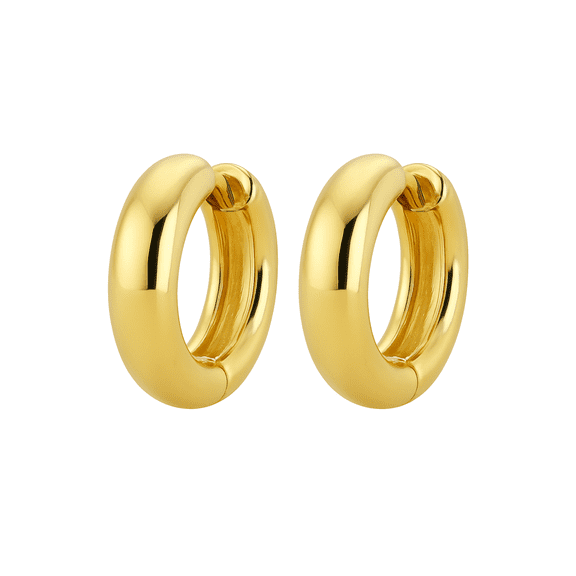 Small Gold Huggie Hoop Earrings for Women 18K Gold Filled – Hypoallergenic Lightweight Earrings for Sensitive Ears, Everyday Cartilage Hoop, Stackable Jewelry