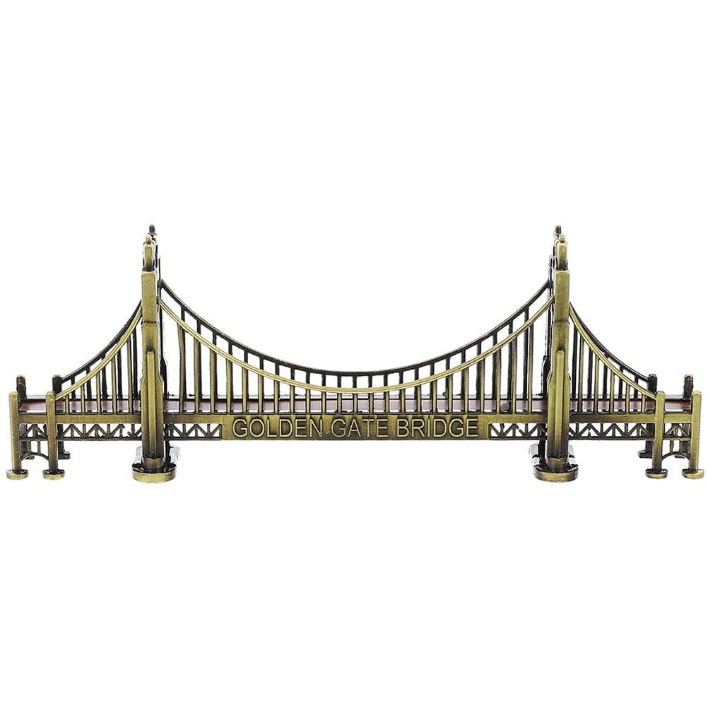 Small Golden Gate Bridge Model Vintage Desktop Decoration Metal Craft ...