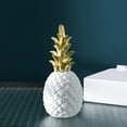 thumbnail image 1 of Small Golden Pineapple Ornament for Home Decor, Resin Tabletop Decoration for Living Room and Showcase, Modern Accent Piece for Bookshelf and Office Desk, Decorative Fruit Figurine, White, 1 of 6