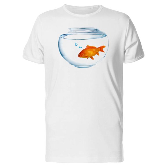 Small Goldfish In A Fish Tank T-Shirt Men -Image by Shutterstock, Male Large