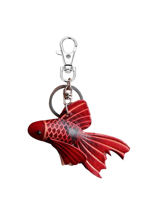 Small Goldfish Keychain, Cute Goldfish Keyring Bag Pendant Key Chain Cartoon Fish Bag Charm Gifts for Women Men