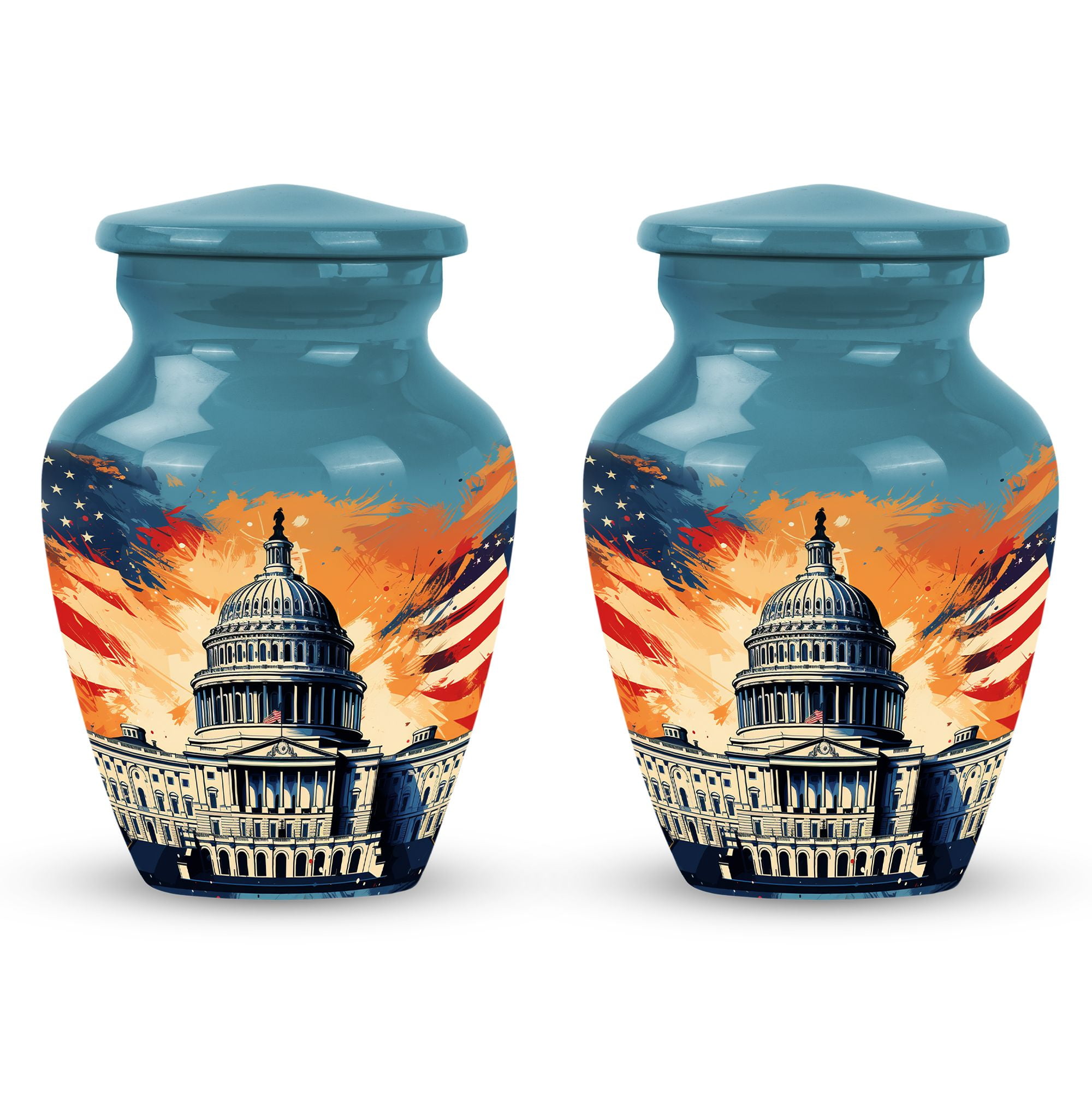 Decorative Cremation Urn For Adult Human Ashes - 10 Inch, Large Capacity, With Velvet Bag For Home Or Burial
