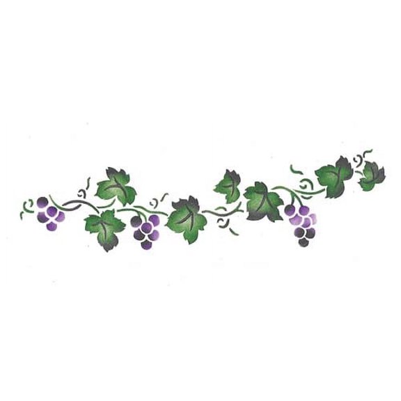 Small Grape Wall Stencil SKU #1293 by Designer Stencils