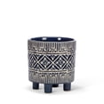 thumbnail image 1 of Abbott Collection 27-MOORE-617-SM Small Graphic Band Planter with Feet, Navy/White, 1 of 4