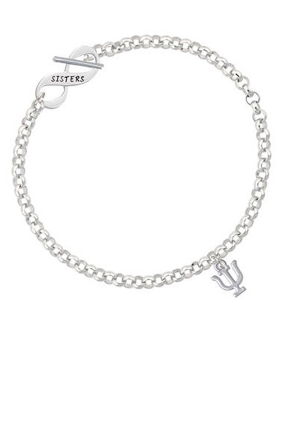 Small Greek Letter - Psi - Sisters Infinity Toggle Chain Bracelet