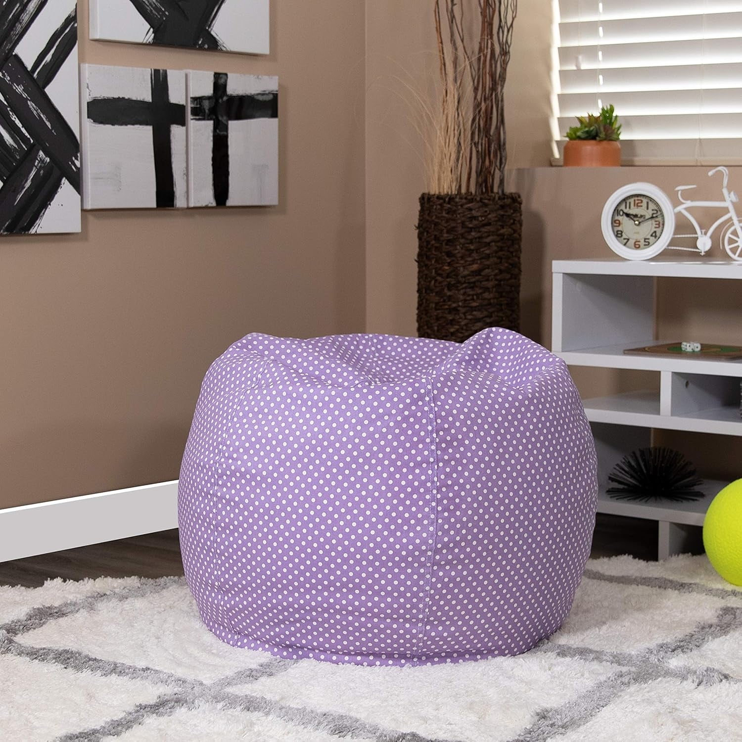 Small Green Dot Bean Bag Chair for and Teens