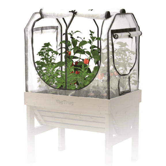 VegTrug Greenhouse Frame & Multi-Cover Set for Classic Small 1m Raised Bed, White