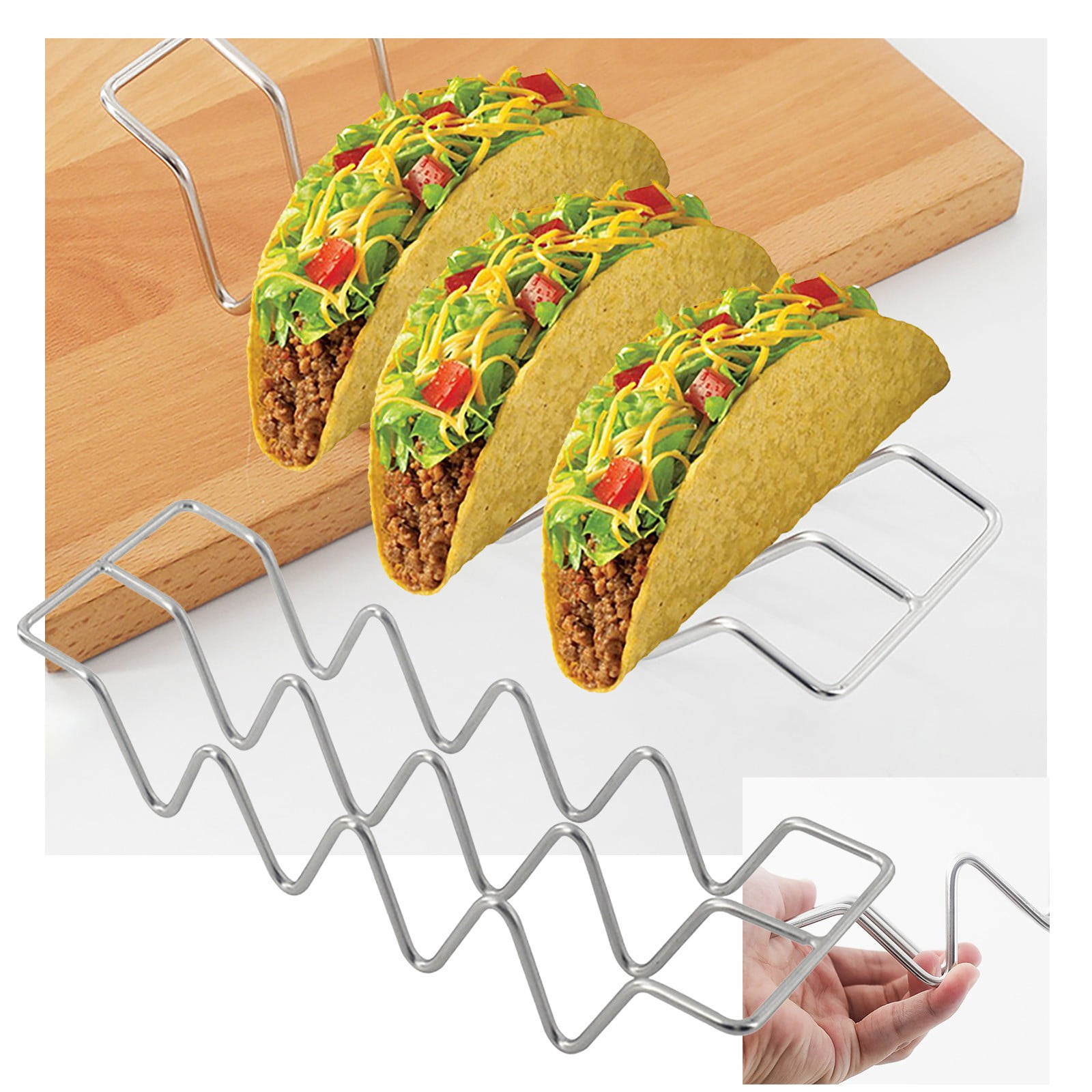 Small Grill Stainless Steel Rack Tray BBQ Pancake Pan Kitchen