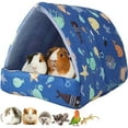 thumbnail image 1 of Small Guinea Pig Bed, Guinea Pig Hideout Hamster Bed Rabbit House, Washable Warm Sleeping House for Small Pet, Ferret, Chinchilla, Bunnies| Winter & All Seasons, 1 of 6