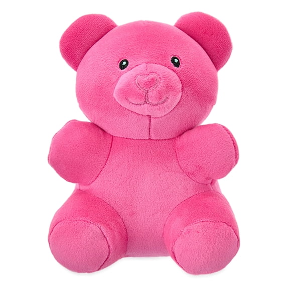 Small Gummy Bear Plush - 6.3in Valentine's Day Stuffed Bear Soft Cuddly Plush Toy for Romantic Gifts & Holiday Decor (Pink-S)