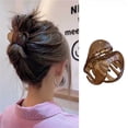thumbnail image 1 of Small Hair Claw Clip for Thin Hair, Glossy Brown Oval Shark Clamp, Non-Slip Strong Hold Jaw Clip for Fine Hair, 1 of 3