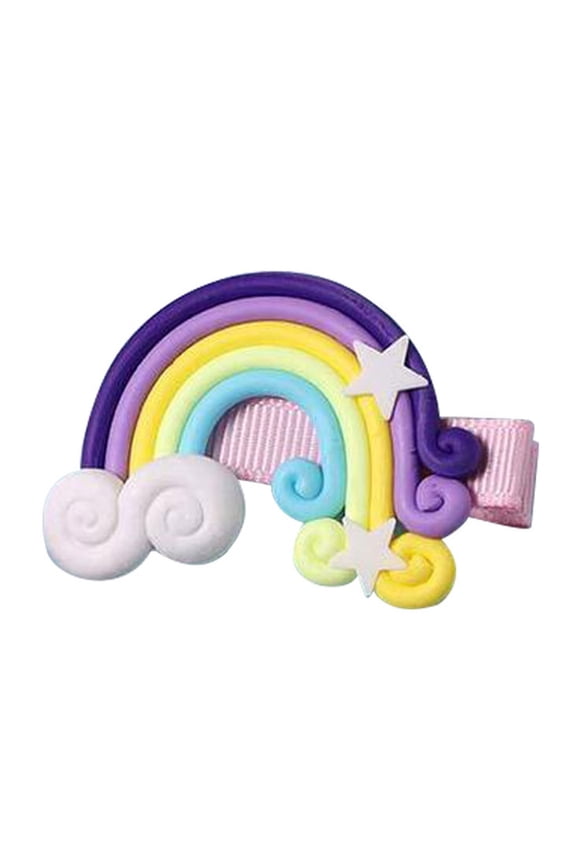 Small Hair Clips Hair Bun Maker Hair Nest Clip Hair Clip Children Hair Clip Hair Clip Cloud Rainbow Drop Clip 5.5cm Printing Hair Snap Clips Mini Hair Clips Troll Hair Barrettes for Women Clearance