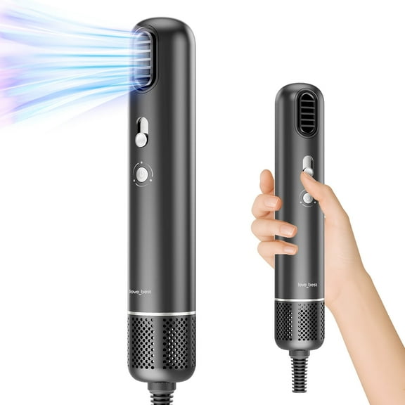 Small Hair Dryer Lightweight Professional Travel Blow Dryer 100 Million Ionic for Smoothing, 68m/s Fast Drying, 0.56lb Mini Size, Quiet Low Noise, for Hotel Gym Camping Kids Pets Women Men