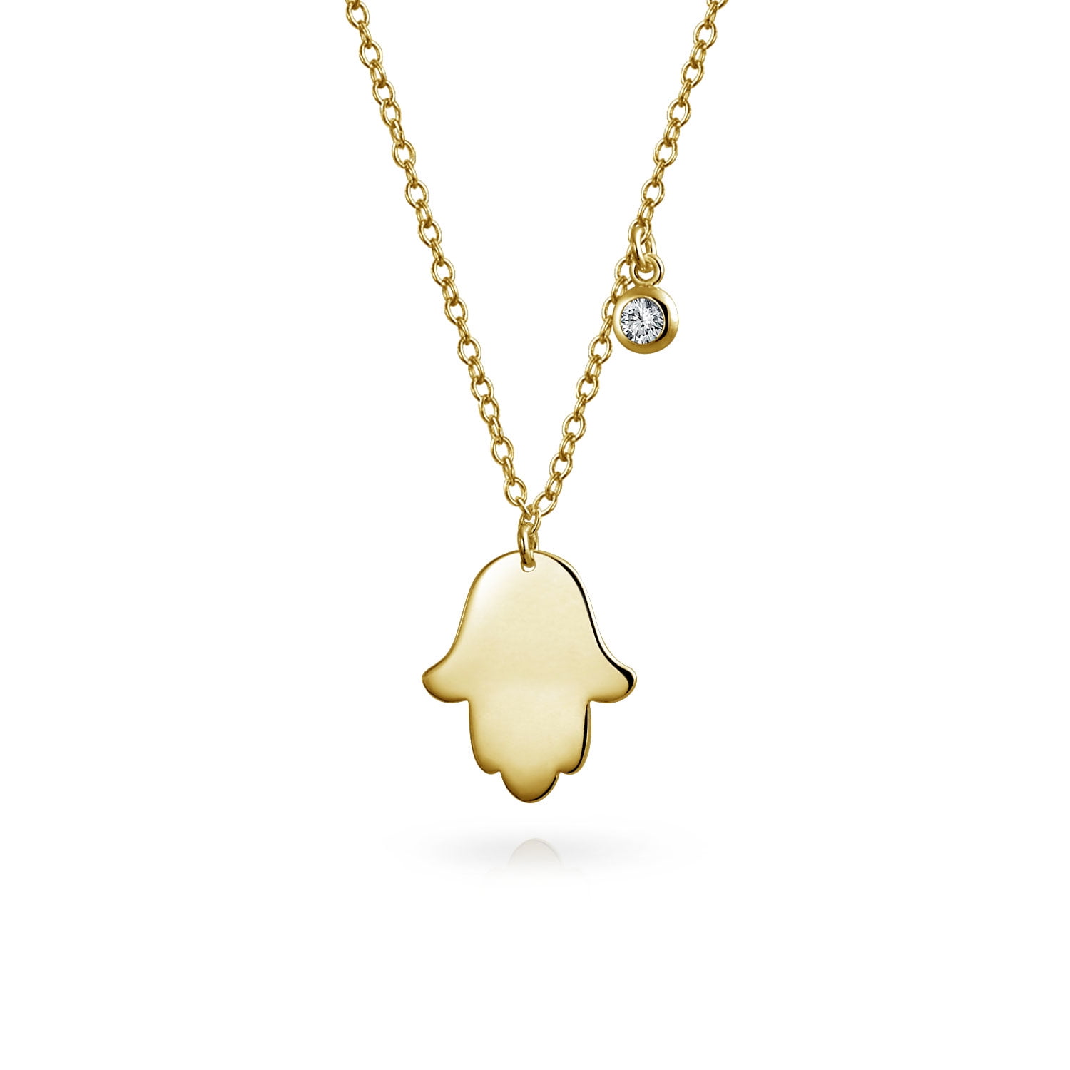 14K Gold & Diamond Hamsa Evil Eye Necklace | Simsum Fine Jewelry –  simsumfinejewelry