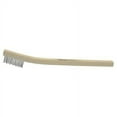thumbnail image 1 of Small Hand Scratch Brushes, 8 3/4 In, 2 X 9 Rows, Brass Wire, Curved Wood Handle | Bundle of 2 Each, 1 of 1