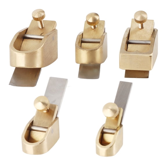 Small Hand planer Wooden 5Pcs Violin Thumb Planers 8 10 12 14 16 18mm Brass Miniature Violin Woodworking Thumb Planer Set