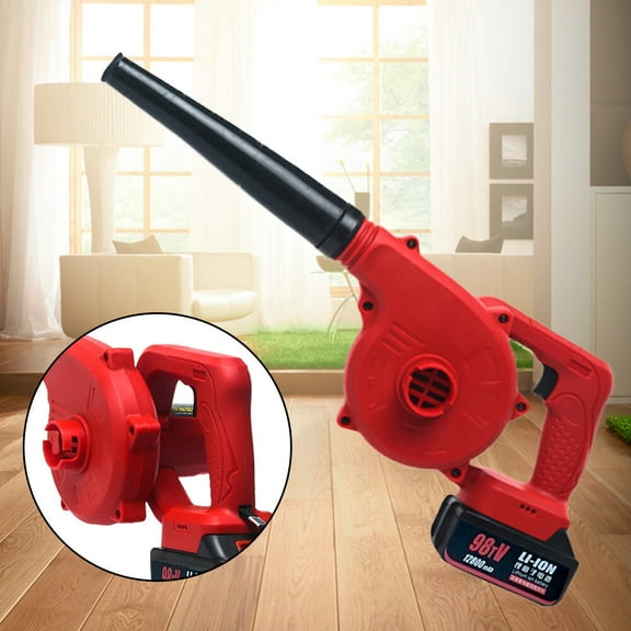 Small Handheld Air Workshop Blow Dust Cordless Leaf Blower W/ Battery & Charger