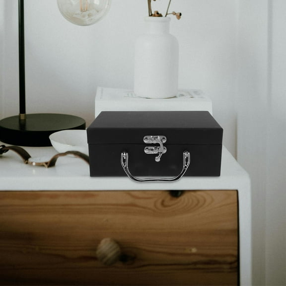 Black Paper Storage Box for Daily Use Lightweight and Easy to Carry with Handle Suitable Capacity