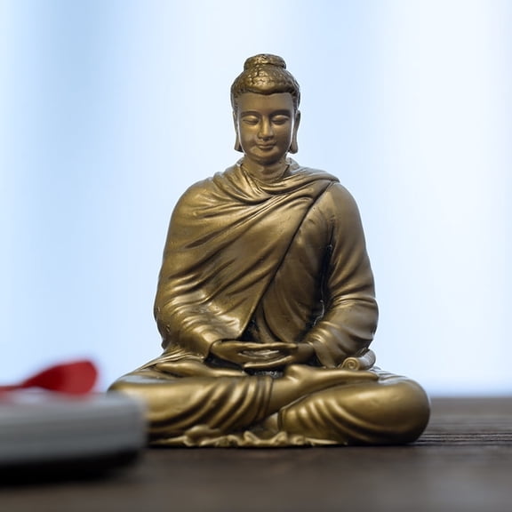 Small Handmade Shakyamuni Buddha Figurine, Brass, Meditation, Spiritual Wisdom