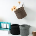 thumbnail image 1 of Small Hanging Basket-Cotton Rope Wall Basket with Handle, Hanging Storage Baskets, Cottons Thread Storage Basket, Shelf Baskets Storage Bin Closet Organizer 5.51"x5.12", 1 of 7
