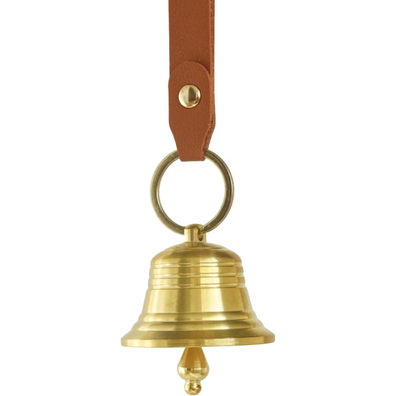 Small Hanging Bell for Door Knob, Vinta Gold Brass Bell with Loud Sound, for Shopkeeper Home Office Door Opening Alert & Christmas Decoration (1)