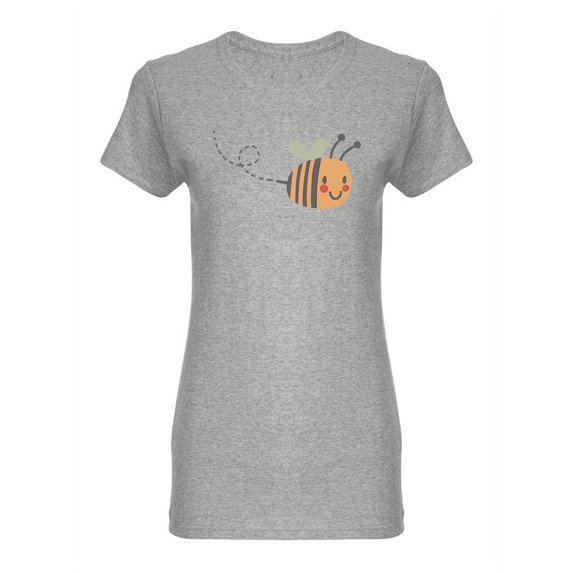 Small Happy Bee Shaped T-Shirt Women -Image by Shutterstock, Female Large