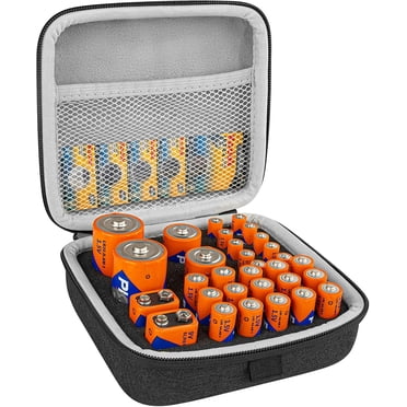 Miniduino Battery Storage Organizer Case With Tester - Holds 152 Batteries (AA, AAA, C, D, 9V) - Model BL21