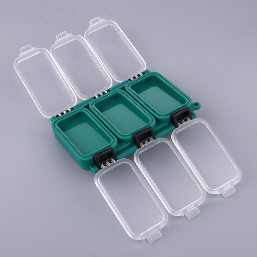 Mini Fishing Box 10 Pockets Storage Foldable Tackle Bait Hook 9.9 x 6.5 x 3  CM