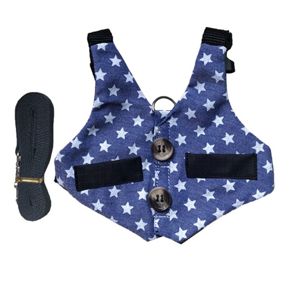Small Harness & Leash Small Pet Vest Suit Escapeproof Guinea Pigs Clothes Walking Harness Bodysuit