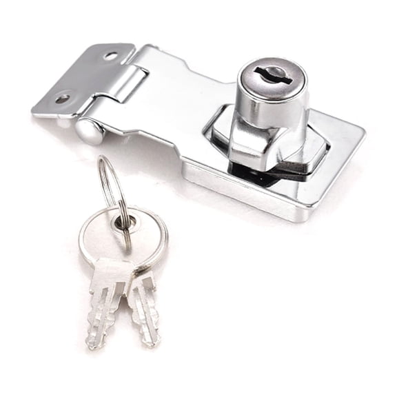 Small Hasp & Handle Metal Lock Hasp Door Buckle Security Door Clasp Knob Shed Locks for Cabinets Cupboard Drawer Gate