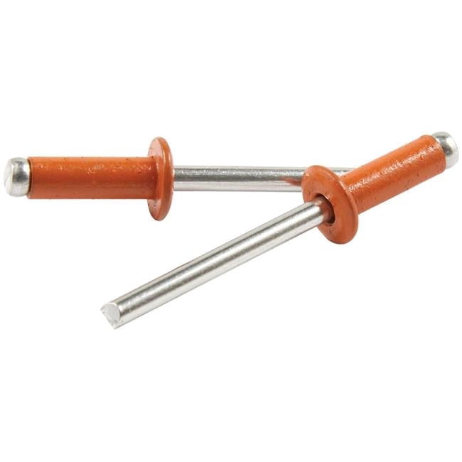 Small Head Aluminum Rivet, Orange - Pack of 250