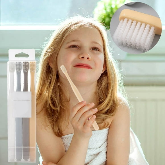 Small Head Soft Bristle Toothbrush 4-Pack for Adults, Gentle Oral Care, Family Dental Hygiene, Home & Travel Use