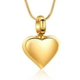 thumbnail image 1 of Small Heart Cremation Urn Necklace for Ashes Stainless Steel Memorial Ash Pendant Keepsake Jewelry, 1 of 7