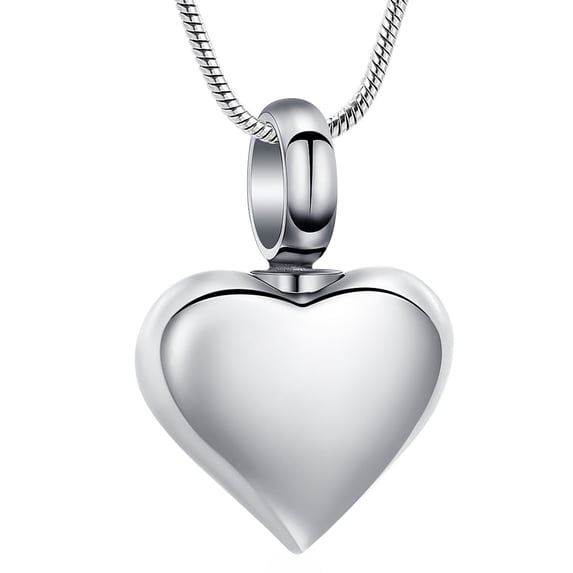 Small Heart Cremation Urn Necklace for Ashes Stainless Steel Memorial Ash Pendant Keepsake Jewelry