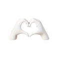thumbnail image 1 of Small Heart Hands Sculpture Decor, Resin Modern Abstract Love Finger Statue, Hand Model Decoration, 1 of 7