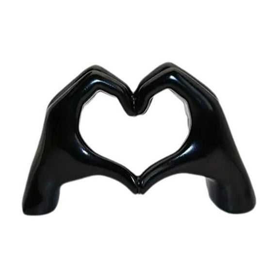 Small Heart Hands Sculpture Decor, Resin Modern Abstract Love Finger Statue, Hand Model Decoration
