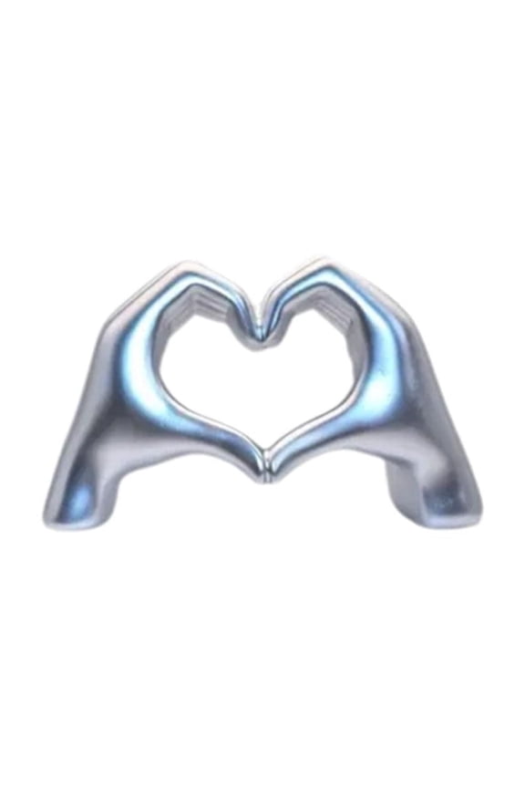 Small Heart Hands Sculpture Decor, Resin Modern Abstract Love Finger Statue, Hand Model Decoration