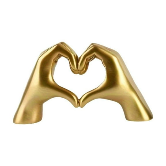 Small Heart Hands Sculpture Decor, Resin Modern Abstract Love Finger Statue, Hand Model Decoration