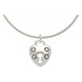 thumbnail image 1 of Small Heart Lock with Keyhole Charm Necklace, 18"+2" Extender, 1 of 1