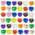 thumbnail image 1 of Small Heart Shaped Stress Balls 24 Assorted Designs 5Cm Small Size Lightweight Easy To Carry Perfect For S Party Favors, 1 of 8