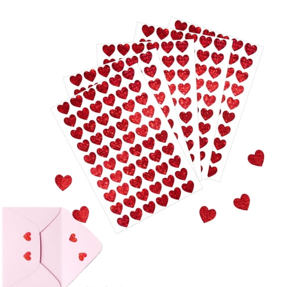 Small Heart Stickers,Heart Stickers,0.5Inch Valentines Day Heart Stickers,Packaging Stickers for Scrapbooks,Gift,Wedding Invitaion,10 Sheets/600pcs