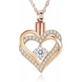 thumbnail image 1 of Small Heart Urn Necklace for Ashes with Birthstone Cremation Jewelry Heart Birthstone Cremation Jewelry for Human / Pet Memorial Locket, 1 of 7