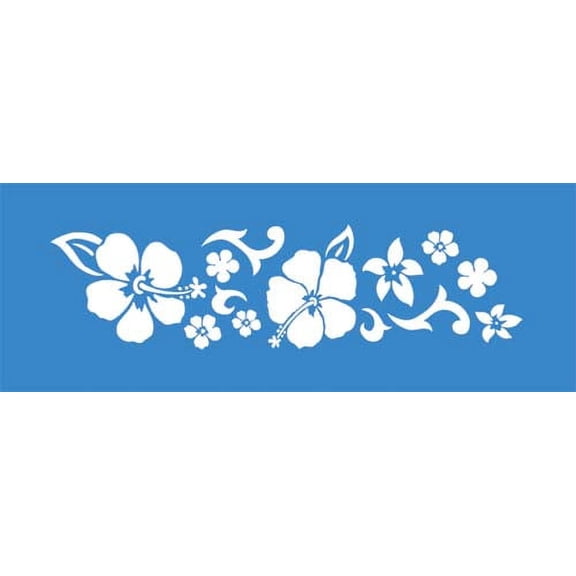 Small Hibiscus Flower Wall Stencil SKU #3491 by Designer Stencils