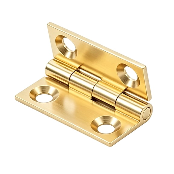 Small Hinge for Crafts,Mini Hinge for Wooden Box,Hinge for Jewelry Box, Miniature Folding Butt Hinge Hardware,Ideal for DIY Crafts,Small Jewelry Cabinets Making Accessories,0.97x0.77 inch(Gold)