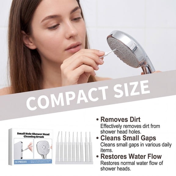 Small Hole Cleaning Brush 10 Pcs, Multi-Purpose Shower Head Unclogging Brush, Tiny Detail Cleaner for Bathroom Fixtures Kitchen Drain Holes
