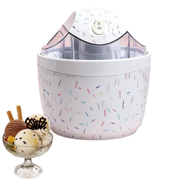 Small Home Mini Ice Cream Maker, 15-Min Fast DIY Ice Cream Machine for Homemade Yogurt, Gelato & Sorbet, One-Touch Personal Dessert Maker, Compact Electric Appliance for Kitchen & Kids